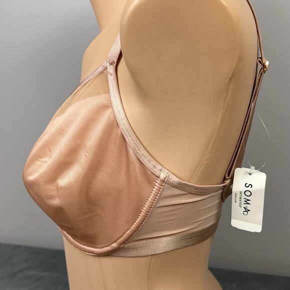 Soma Unbelievable Lift Unlined Perfect Coverage Bra 32G Multiway Hush Light Pink - Picture 2 of 9